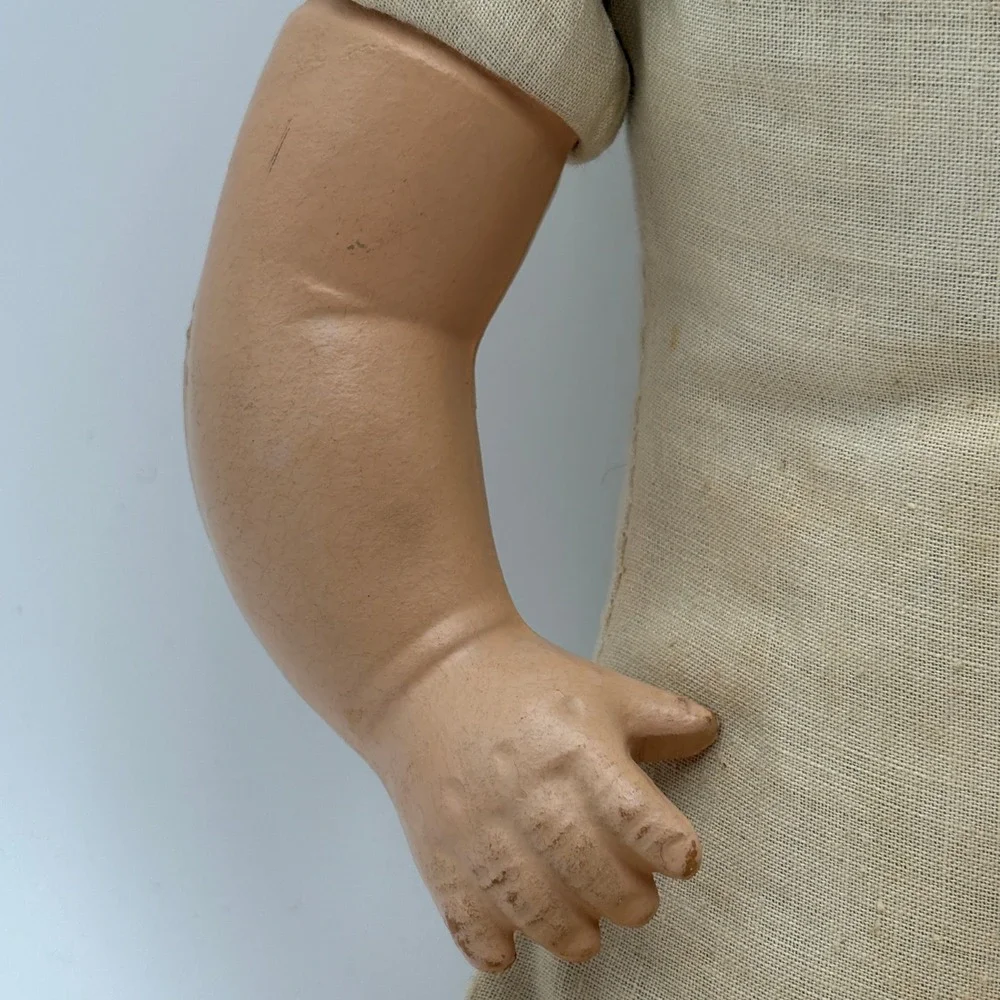 Vintage 1930s Mama Doll Composition Cloth Body Sleep Eyes Antique 20